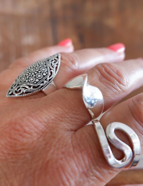 Zilveren Bali ring