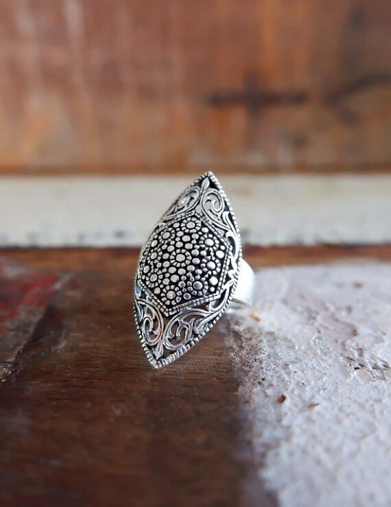 Zilveren Bali ring